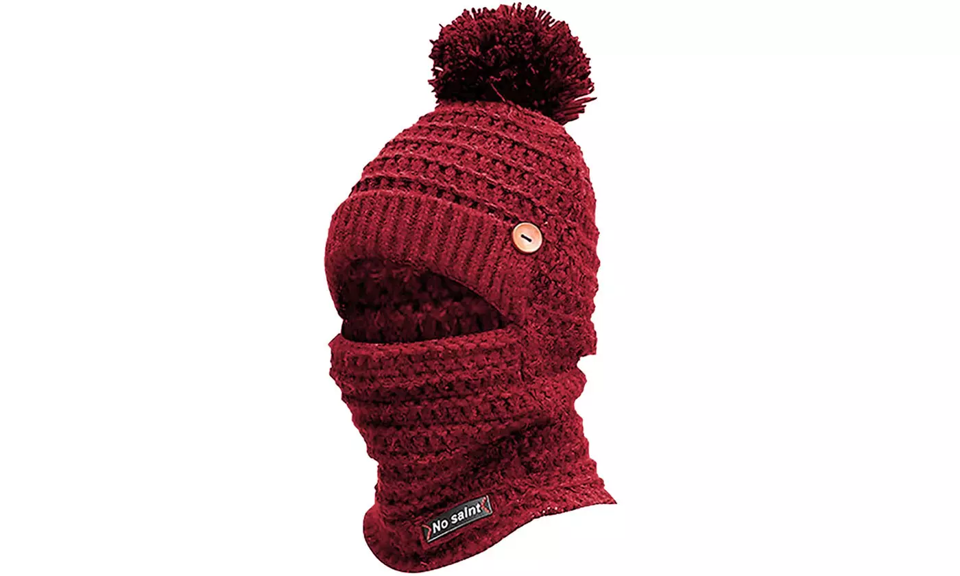Womens Winter Hat Warm Thick Cap Scarf Knit Ski Beanies