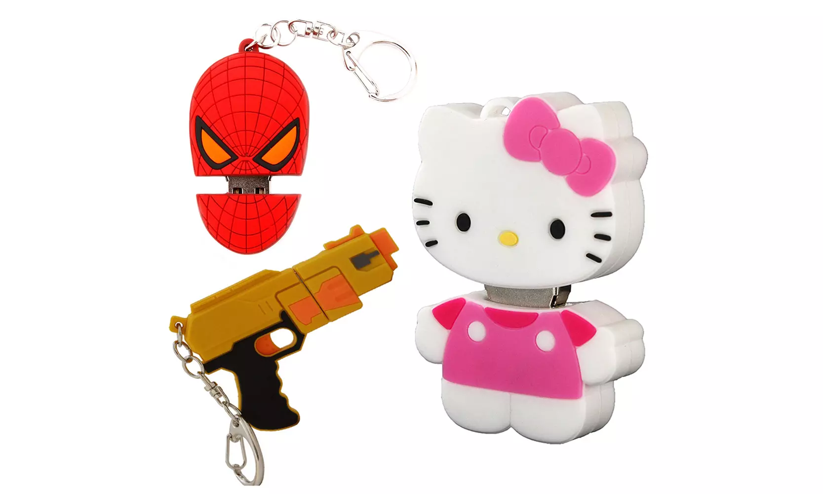 Hello Kitty Nerf Gun Spider Man Shape USB Flash Drives - Primary Image