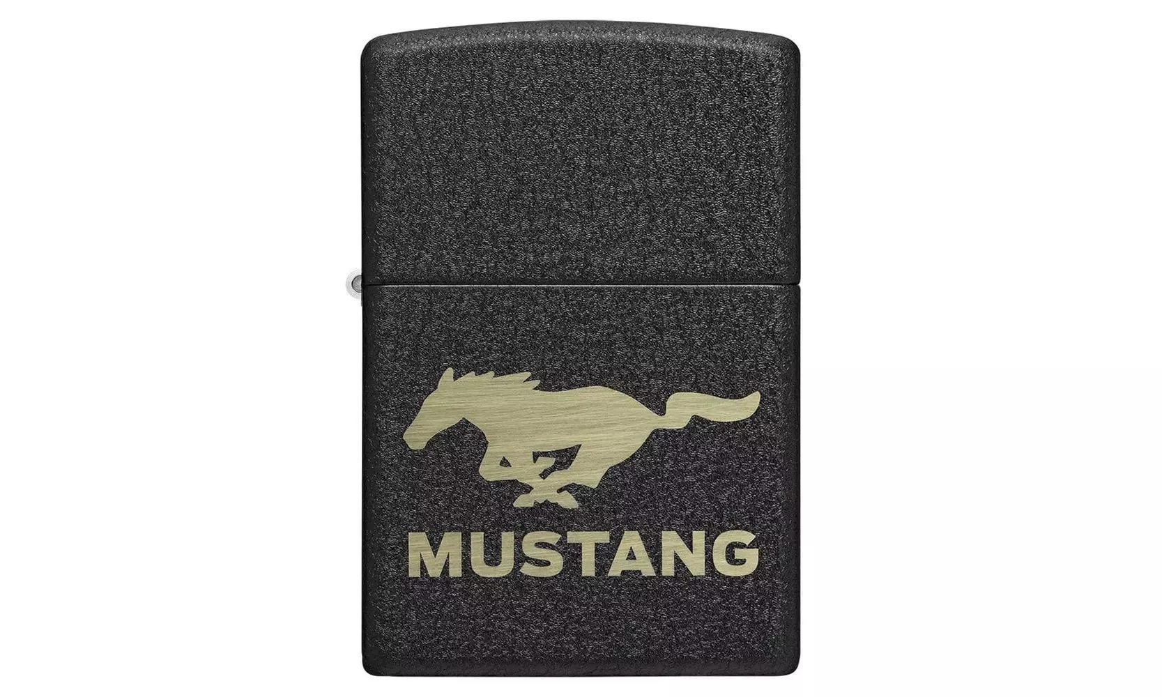 Zippo Ford Mustang Logo, Black Crackle Finish Lighter #49827 - Second Medium