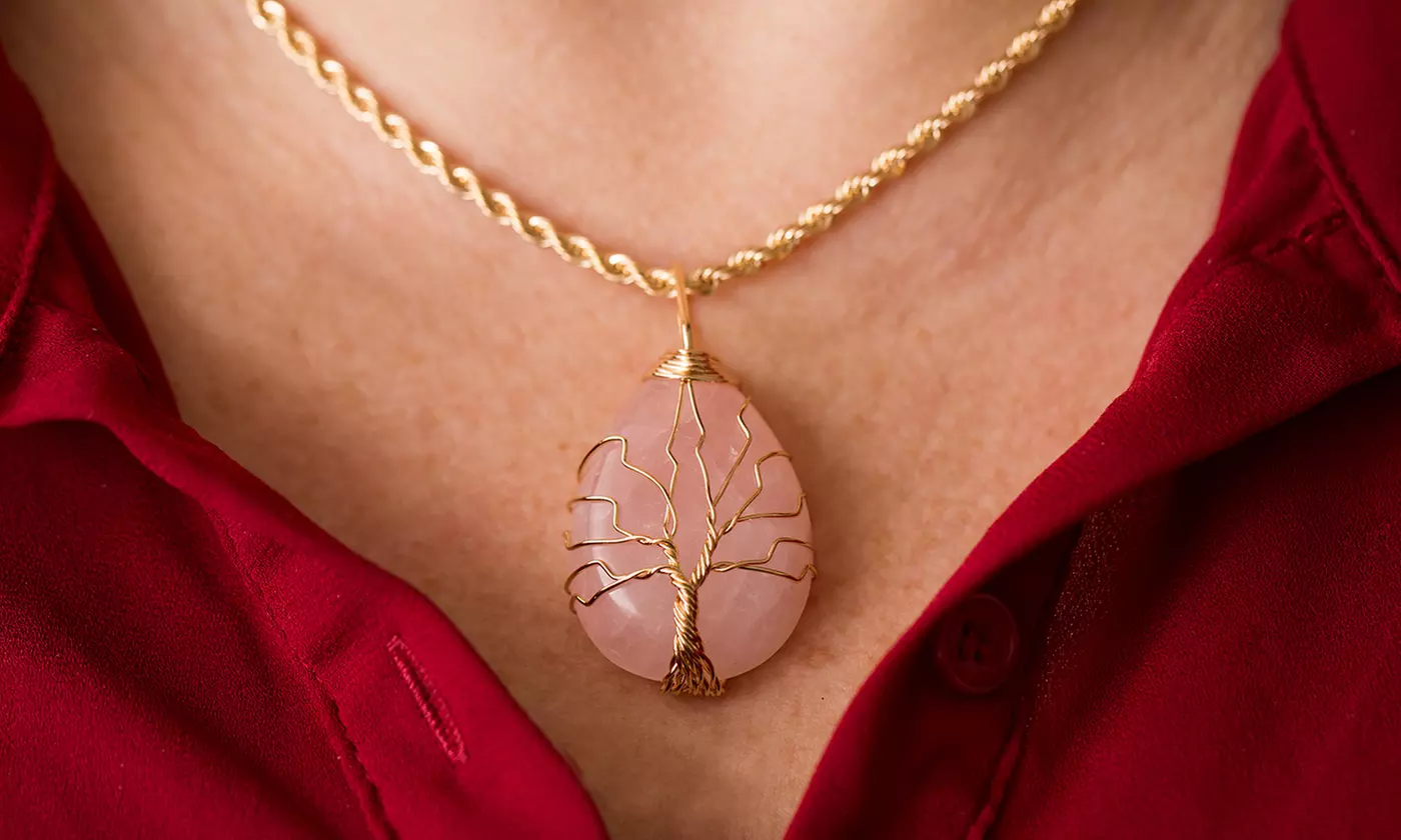 Handcrafted Gemstone Tree of Life Necklace