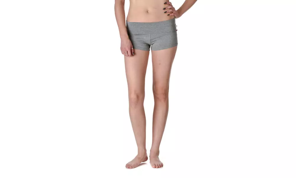 Active Basic Dance or Yoga Fold Down Hot Shorts 8367-2 - Primary Image
