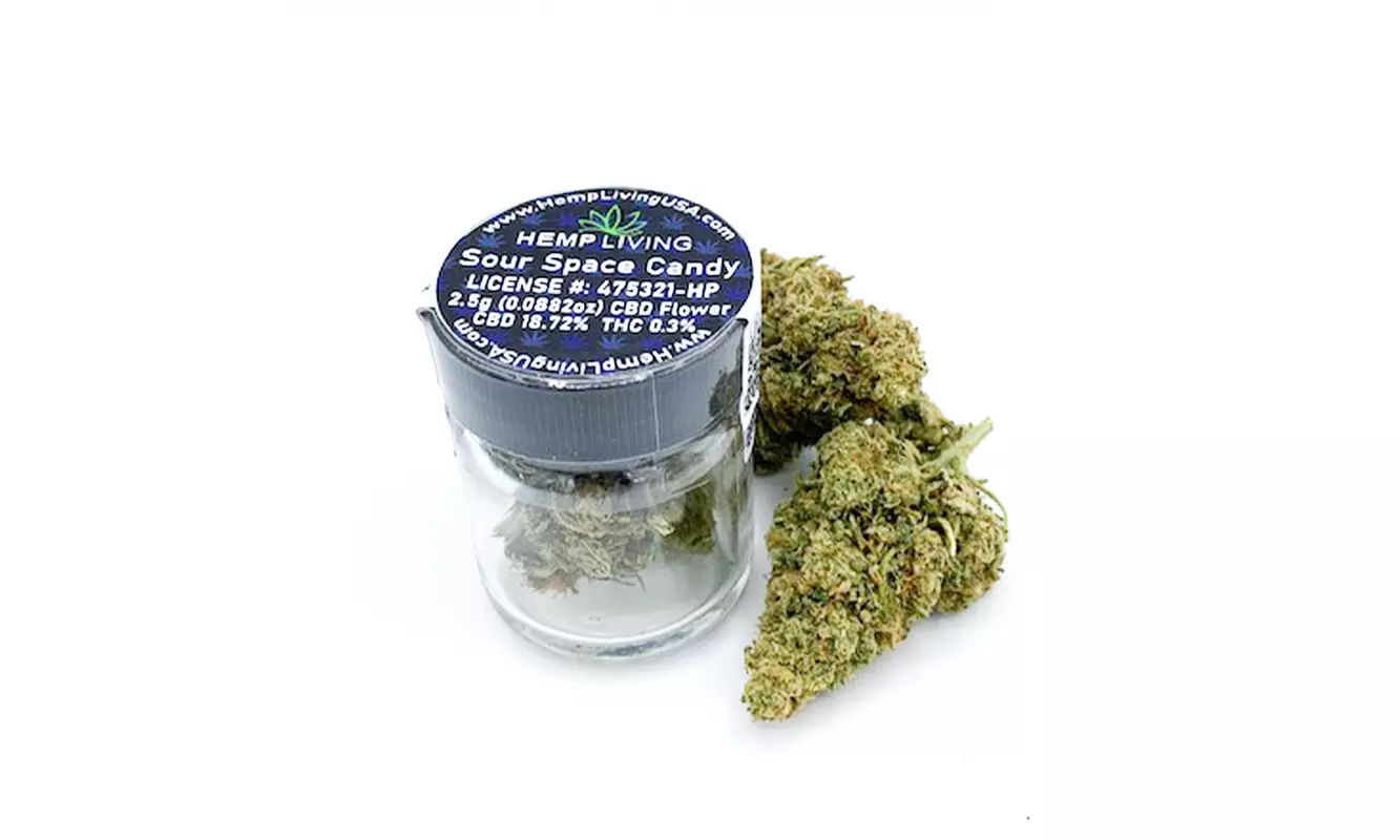 Hemp Living CBD Buds - Sour Space Candy 18.39% CBD - Primary Image