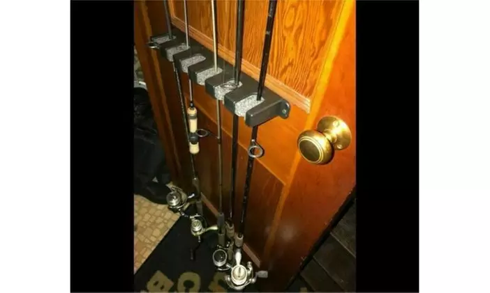 Horizontal Boat Rod Rack Horizontal Fishing Holder Wall Mount Storage Pole Stand - Second Medium