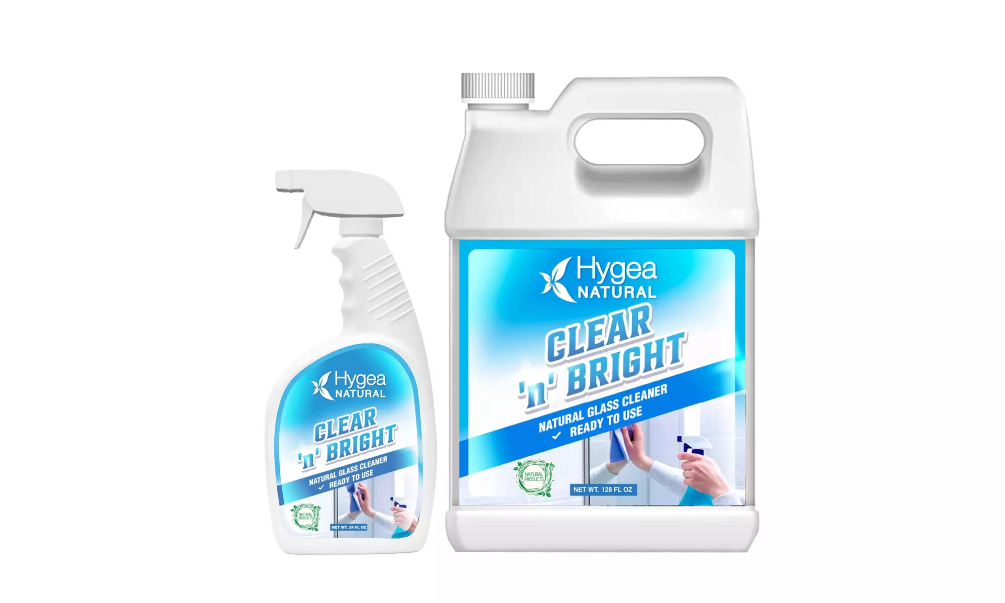 Clear 'n' Bright - Natural Glass Cleaner Ready to Use 24oz Spray Refill - Primary Image