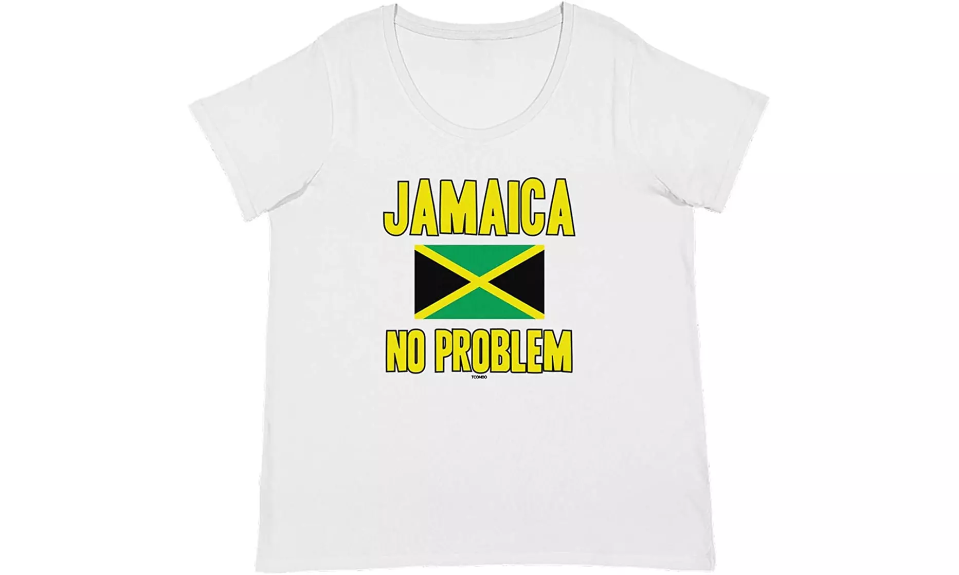 Jamaica No Problem - Jamaican Flag Rasta Women's Curvy T-Shirt - Second Medium
