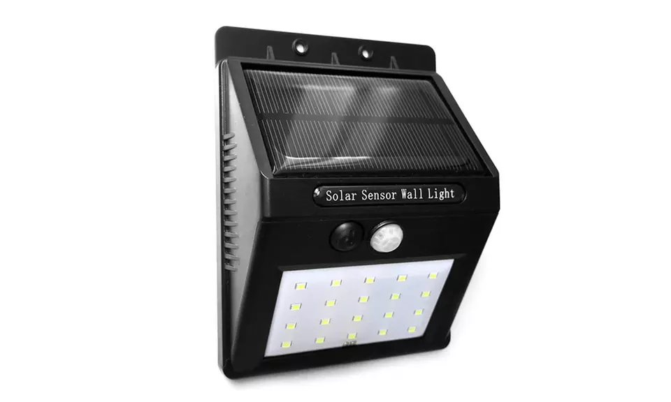 20 LED Solar-Power Motion-Activated Outdoor Wall Light - Primary Image