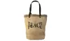 Vintage Addiction Teach Peace Recycled Canvas Tote Bag