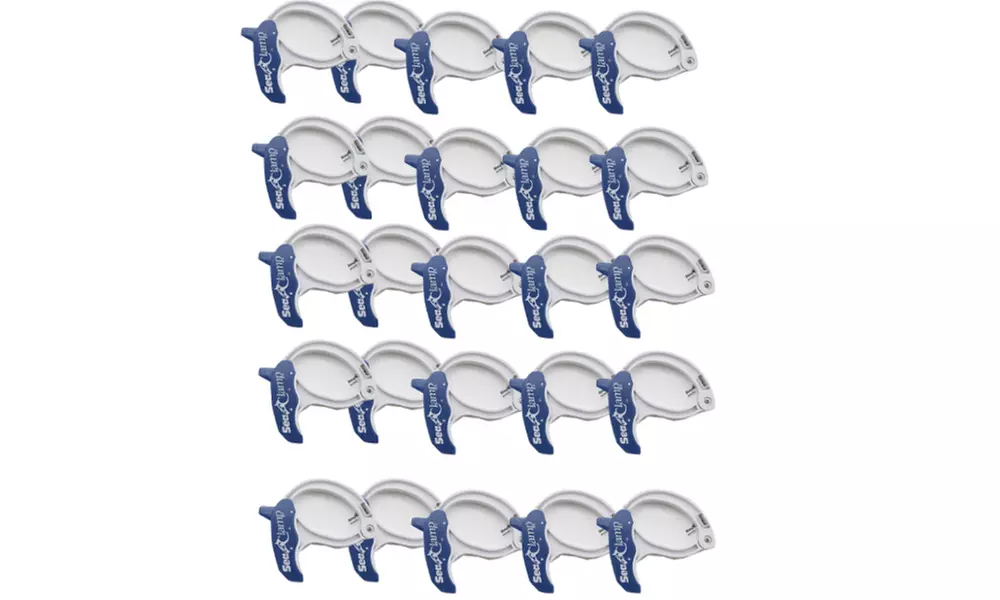 (25-Pack) Cable Clamp Clean Clamp Large Blue Cable Management Organization - Second Medium