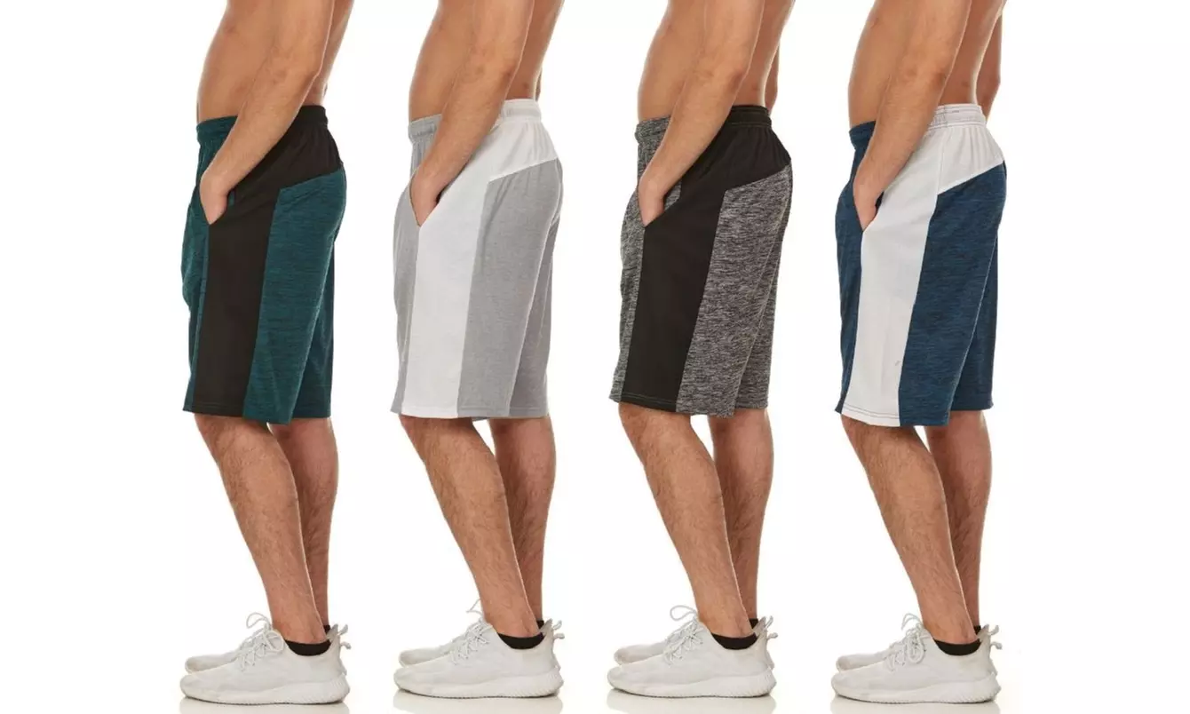 4-Pack: Men's Active Athletic Dry-Fit Performance Shorts (S-4XL) - Primary Image