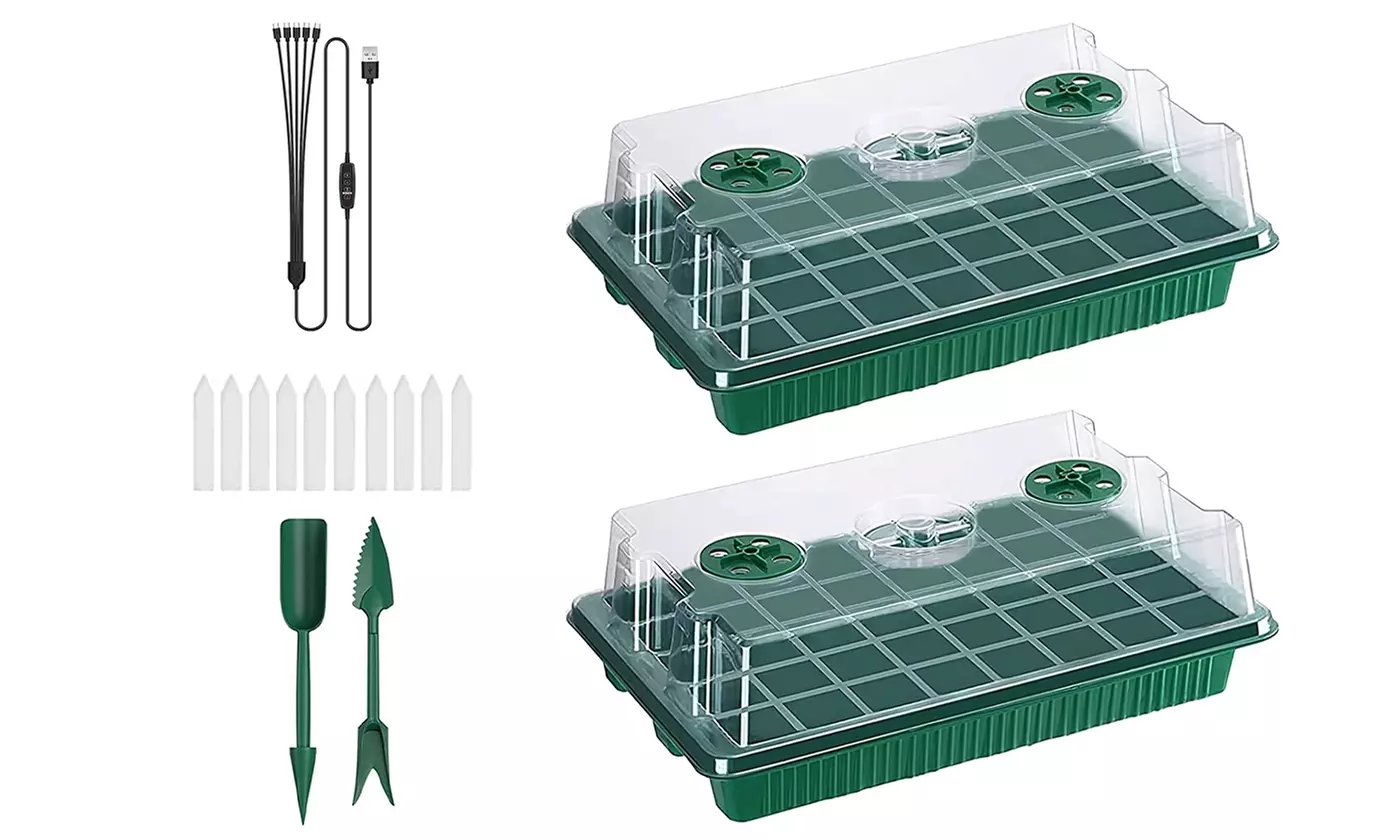 iMounTEK 40-Cell Seed Starter Tray with Grow Lights 