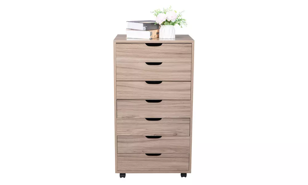 Seven-Drawer MDF Filing Cabinet - Primary Image