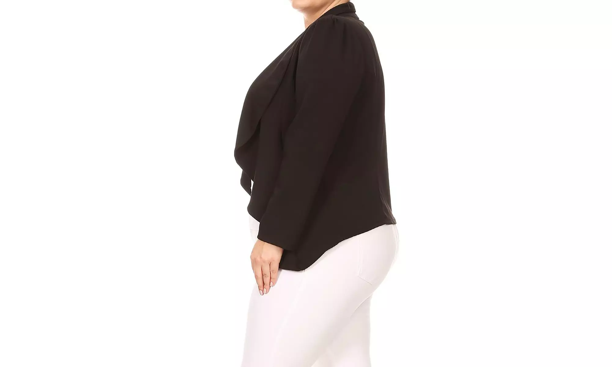 MOA Collection Womens Open Front Blazer with Plus Size