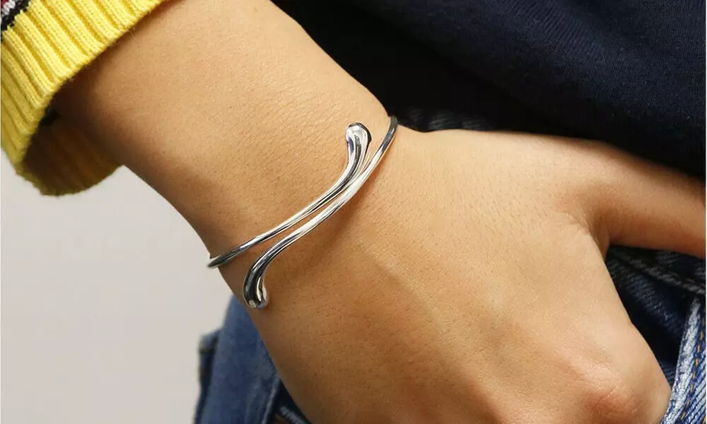 Teardrop Open Cuff Bangle Flexible Bracelet For Women Multiple Options