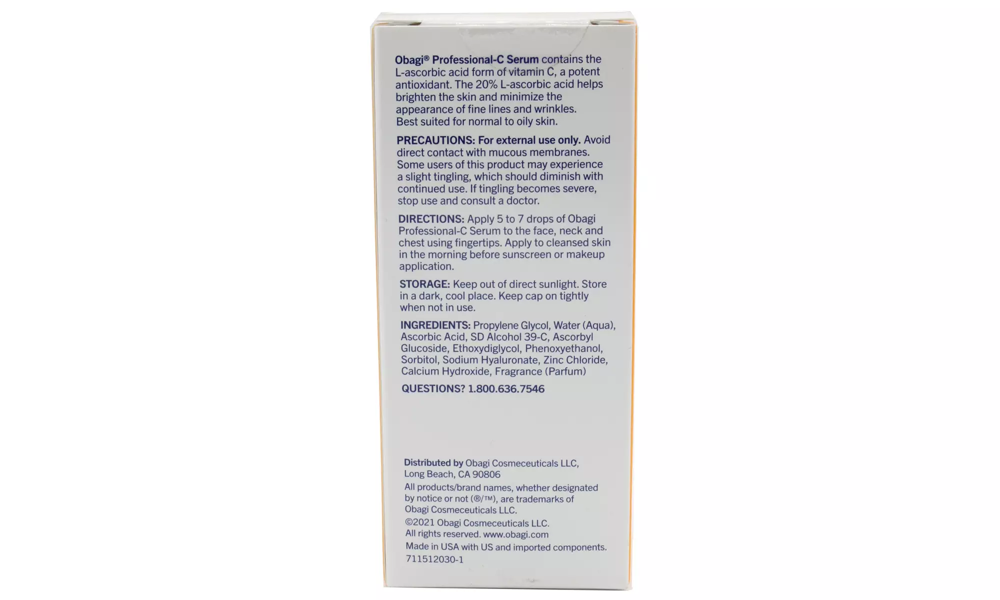 Obagi Vitamin C Facial Serum 20% L Ascorbic Acid for Normal to Oily Skin 1 Fl Oz - Second Medium