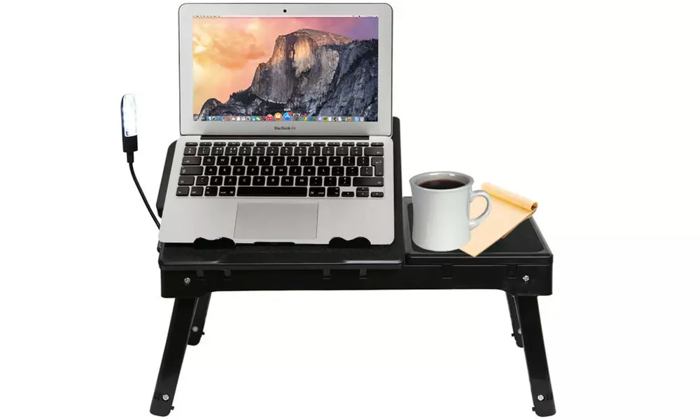 iMounTEK Multi-Functional Laptop Table Stand with Built-In Cooling Fan and LED  - Primary Image