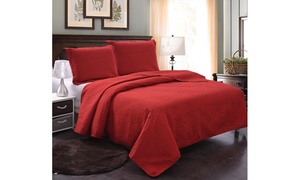 JML 3 Pieces Quilt Set Super Soft Home Bedspread With 2 Shams