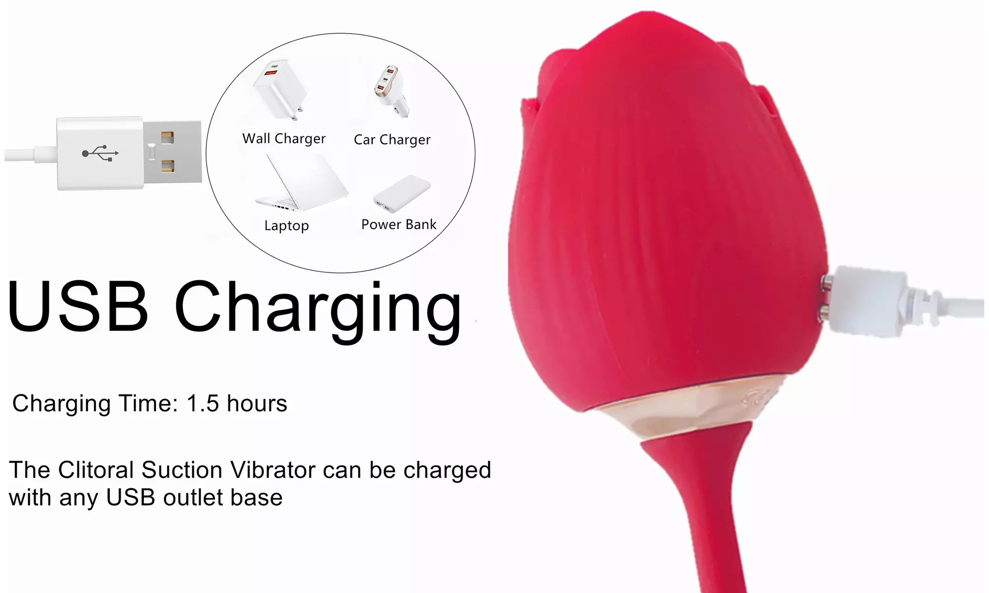 Powerful Rose Clitoral Sucking Vibrator G Spot Thrusting Bullet Sex Toy 10 Speed