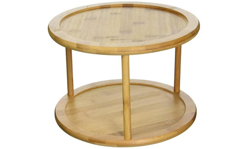 Greenco Premium Bamboo Tier Lazy Susan Turntable Groupon