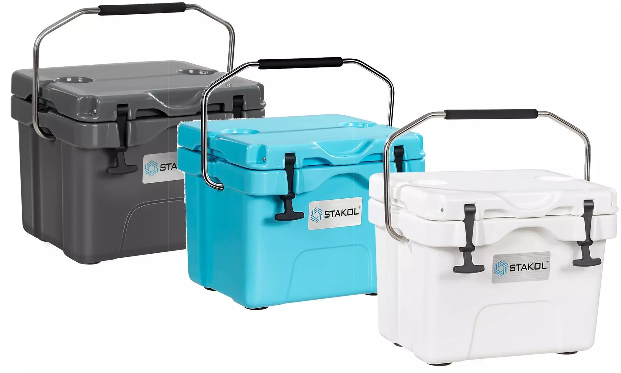 SKTAKOL 16 Quart Cooler Portable Ice Chest Leak-Proof 24 Cans Ice Boxfor Camping - Primary Image