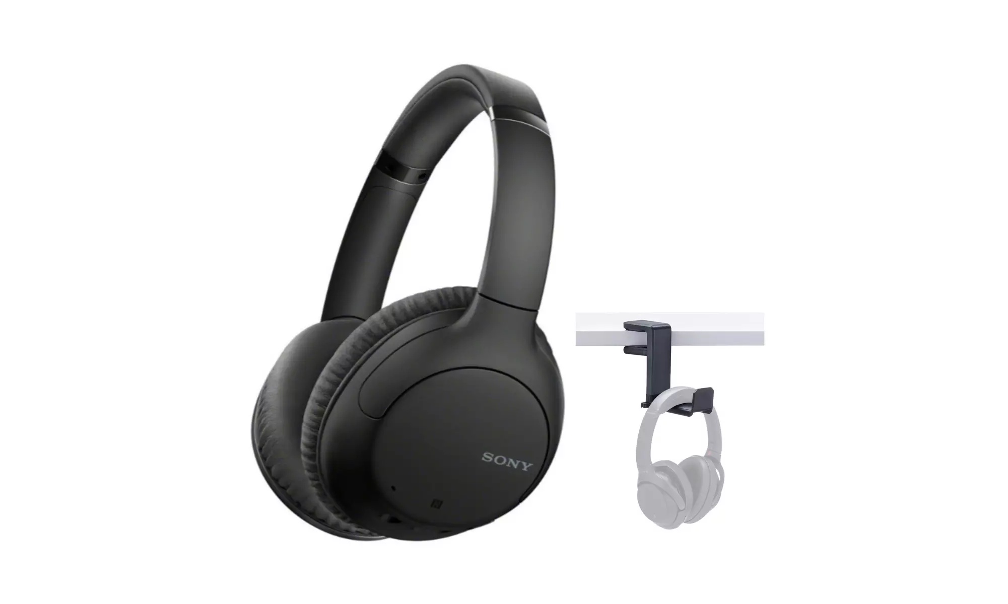 Sony WHCH710N Wireless Noise-Canceling Over-the-Ear Headphones (Black) Bundle - Primary Image