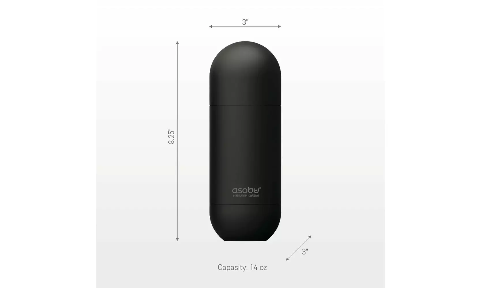 Asobu Orb Stainless Steel Double Wall Insulated Travel Water Bottle