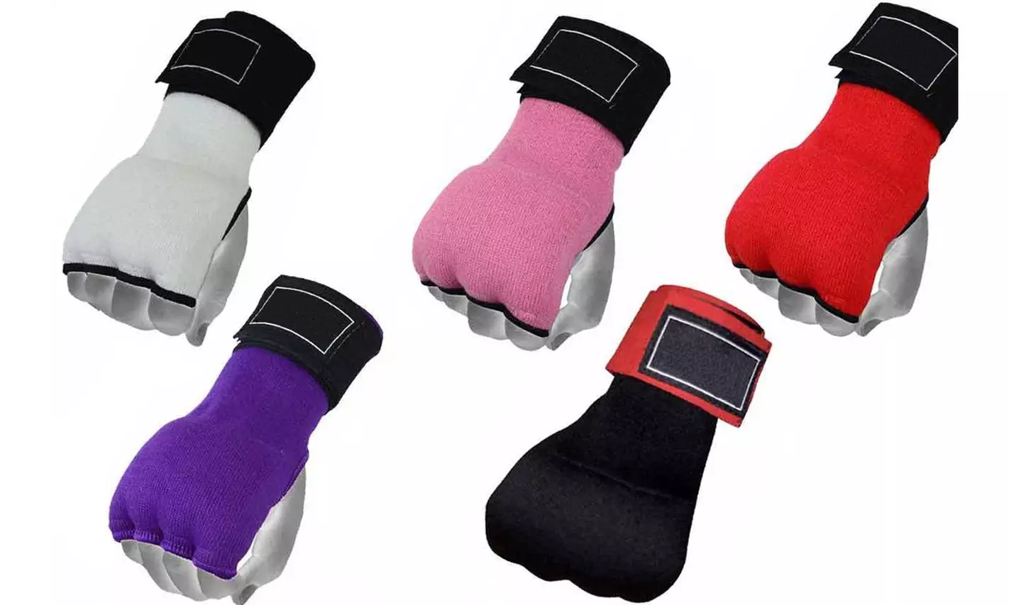 Boxing Gloves Gel Inner Gloves With Wraps Foam Padded Wrist Fight Pairs  - Primary Image
