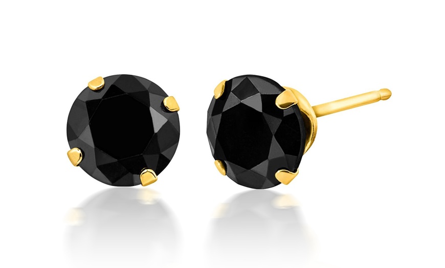 black spinel earrings