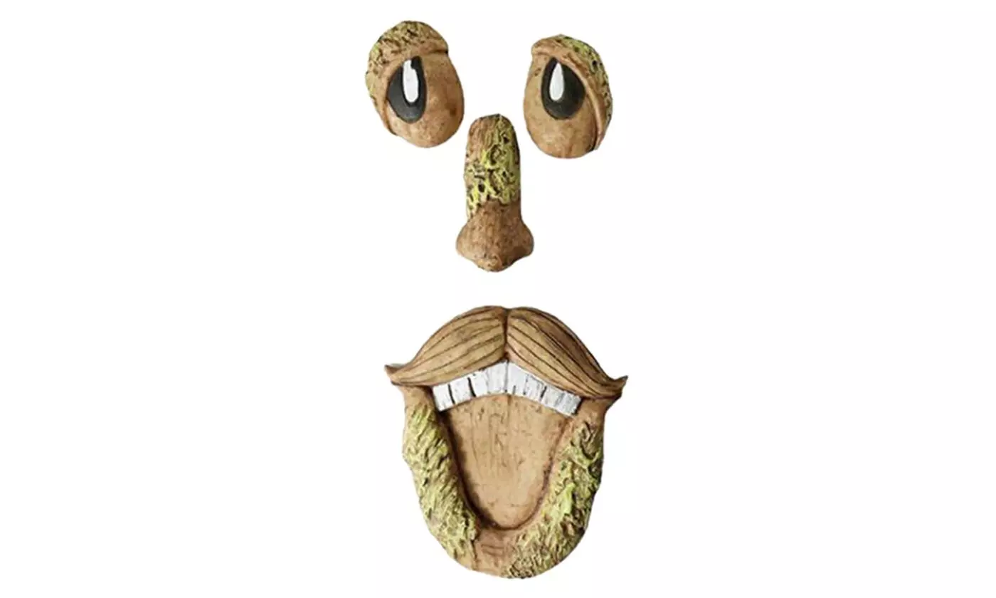 LakeForest Tree Faces Decor Funny Old Man Tree Hugger Bark Ghost Face Decoration