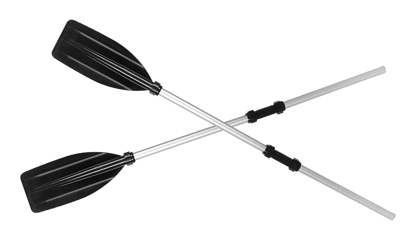 LakeForest Kayak Paddles Aluminum Alloy Detachable Canoe Paddle Boat Oars (2pcs)