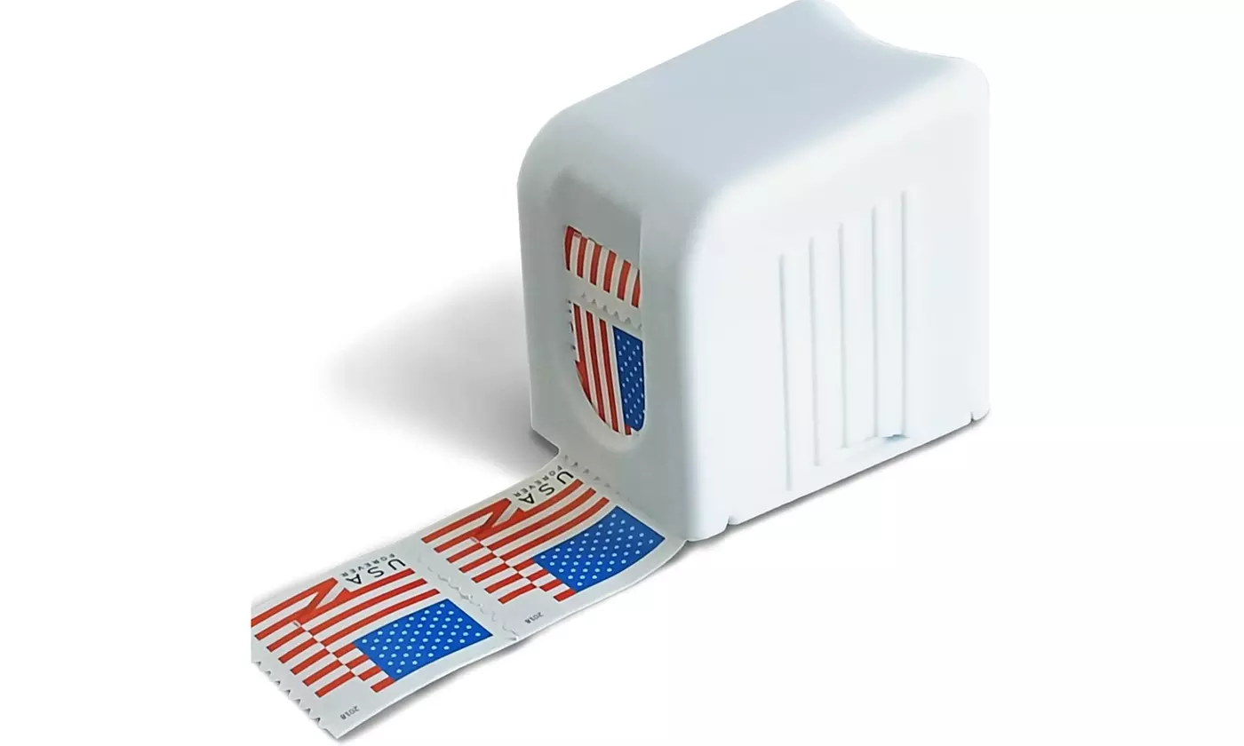 Stamp Organizer Stamp Roll Holder Dispenser with a Roll of 100 Stamps 2018 - Primary Image