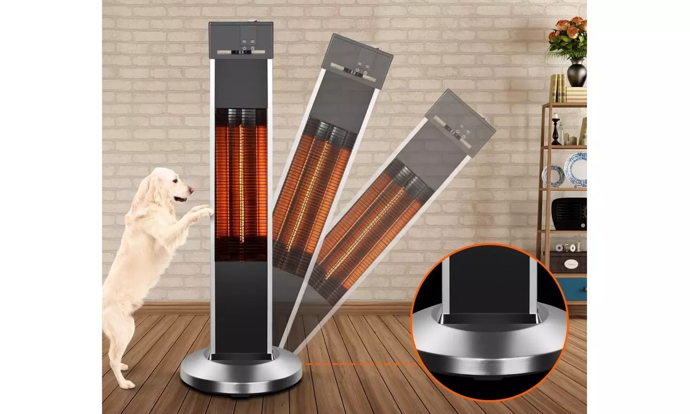 TRUSTECH Patio Heater- Space Heater Infrared Heater w/Remote - Second Medium