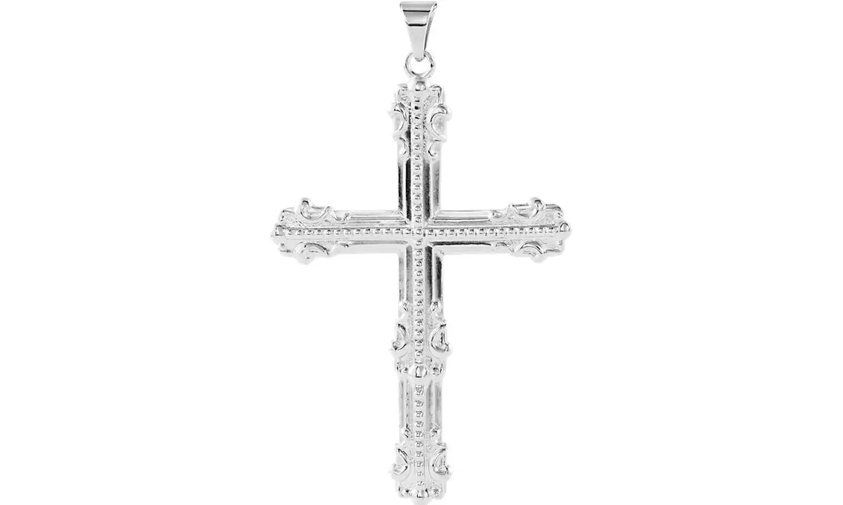  Sterling Silver 44 x 31.5mm Cross Pendant - Primary Image