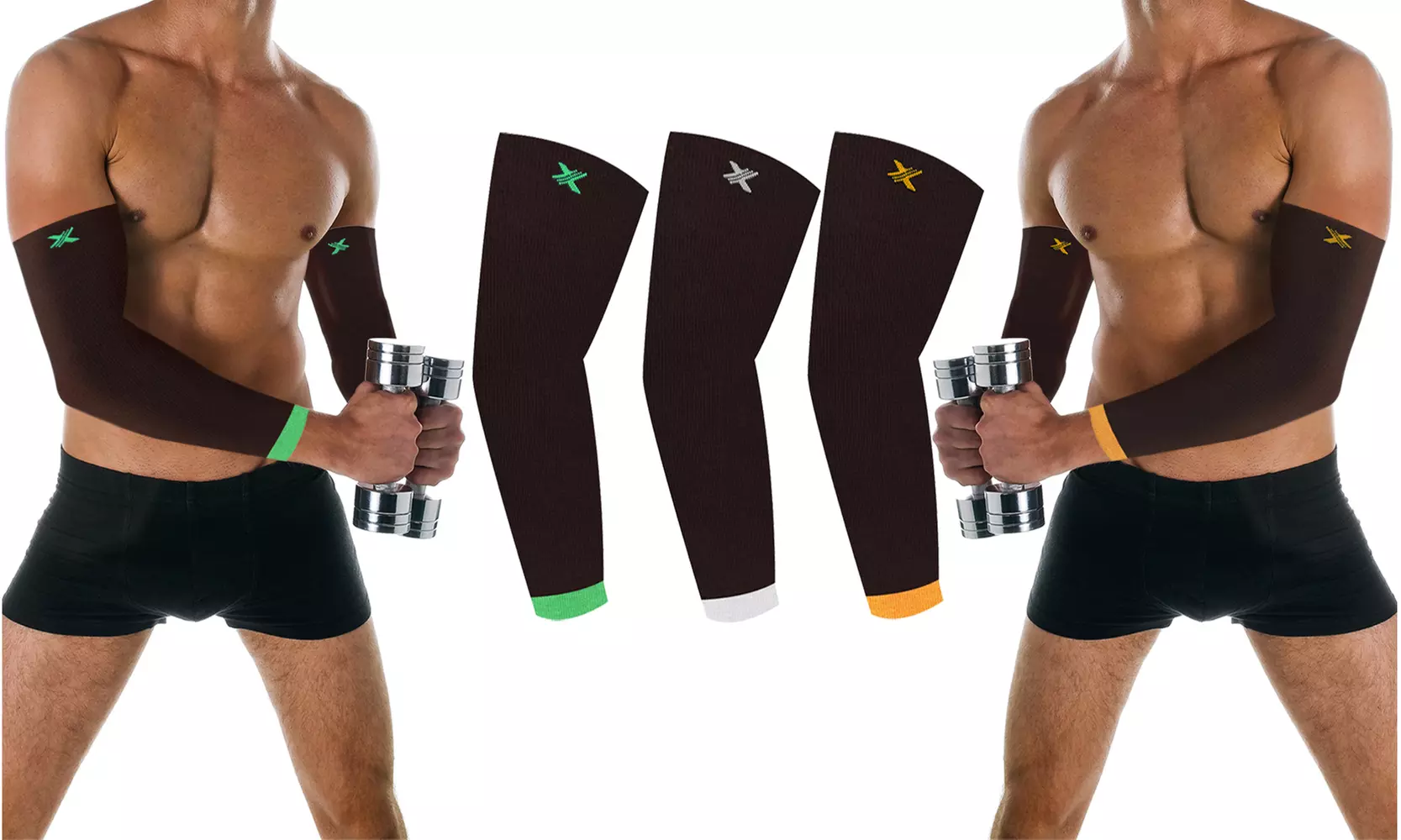 XTF Copper-Infused Elite Lightweight Elbow Compression Sleeves (1-Pair) - Primary Image