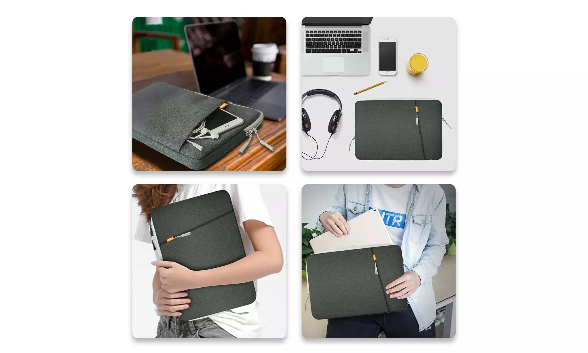 JETech Laptop Sleeve for 11.2/13.3/15.4-Inch Notebook, Tablet, or iPad