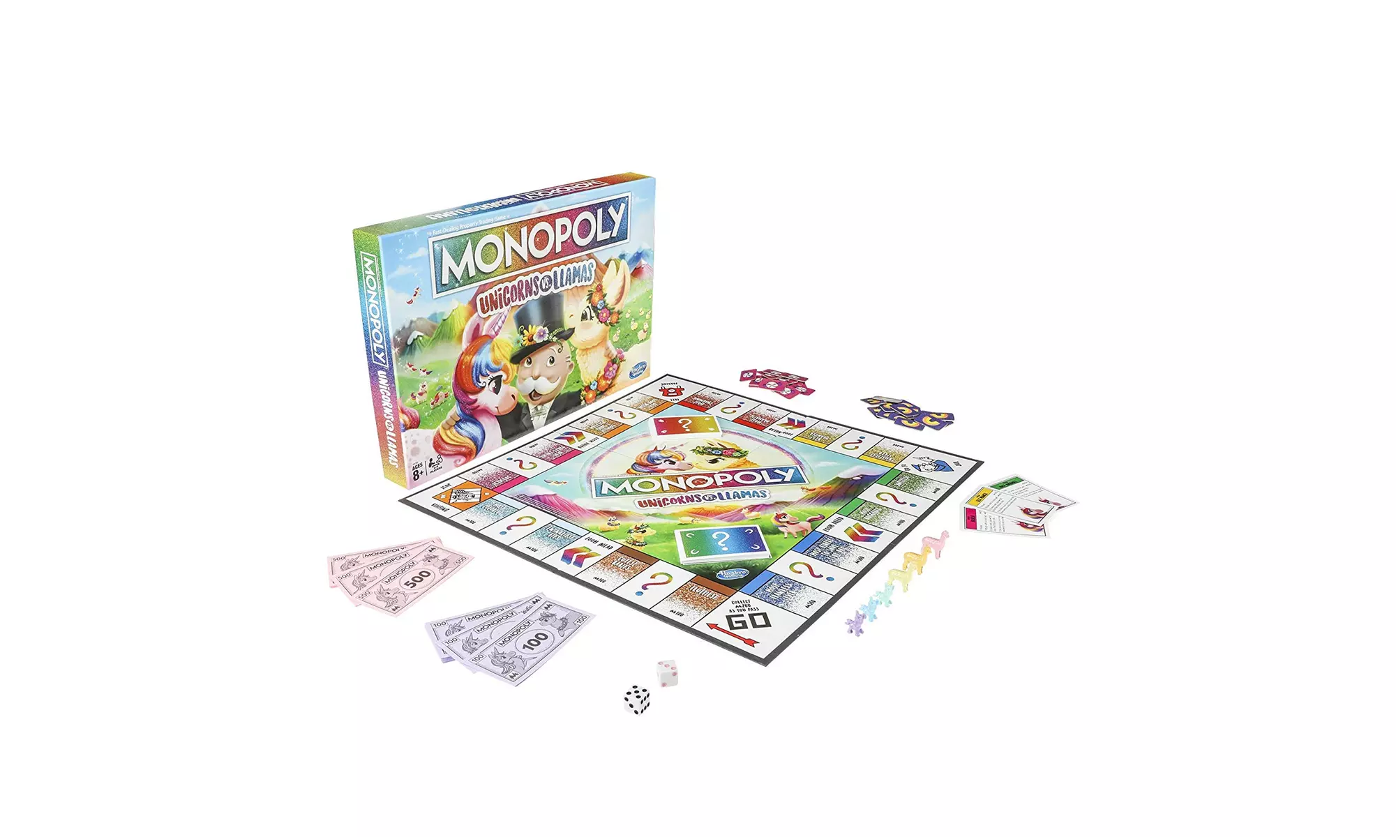 Monopoly Unicorns Vs Llamas for Kids Ages 8 and Up  - Primary Image