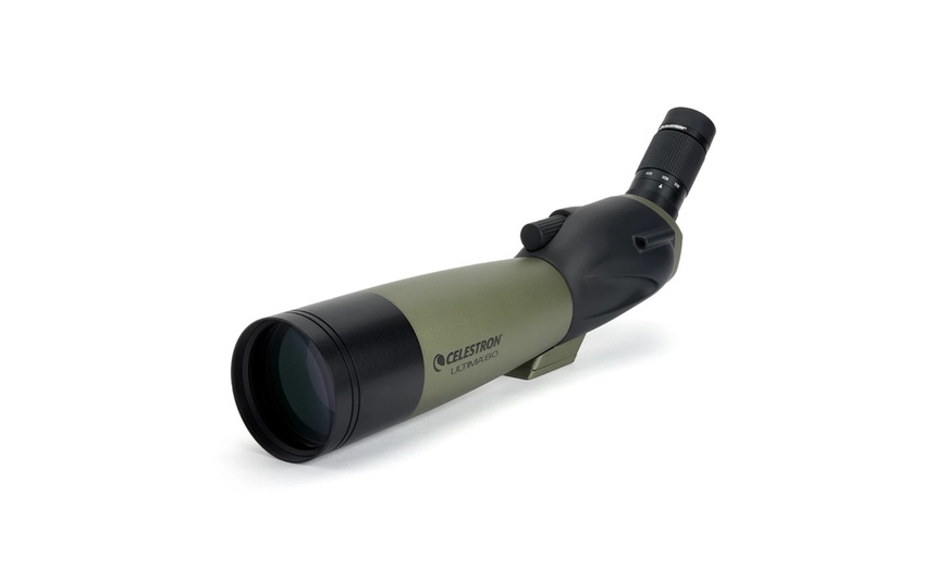 Celestron Ultima 80 45 Degree Spotting Scope With Smartphone Adapter Groupon