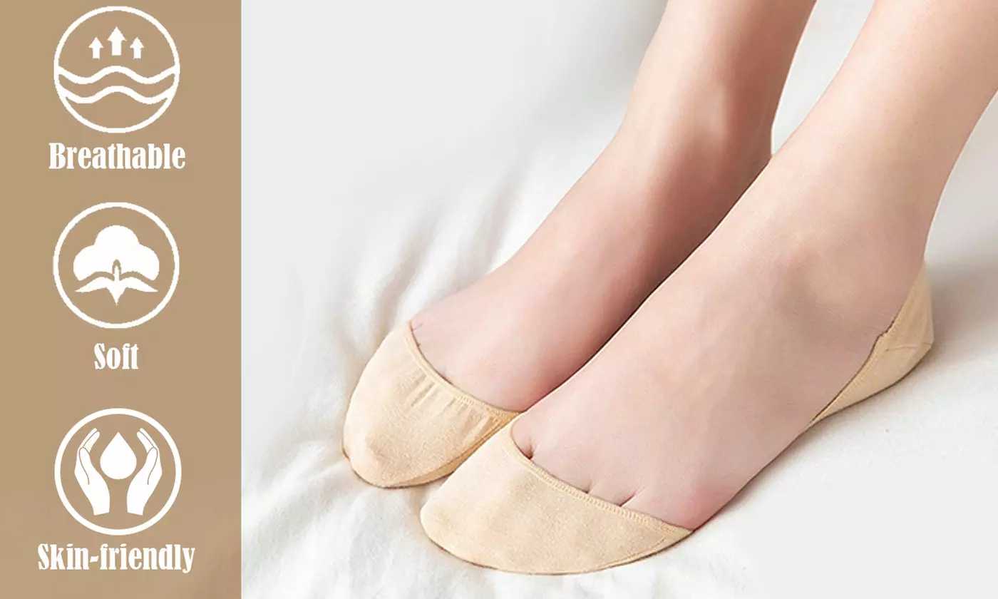 3 Pairs Ultra Low Cut Liner No Show Non Slip Invisible Socks for Flats Shoes