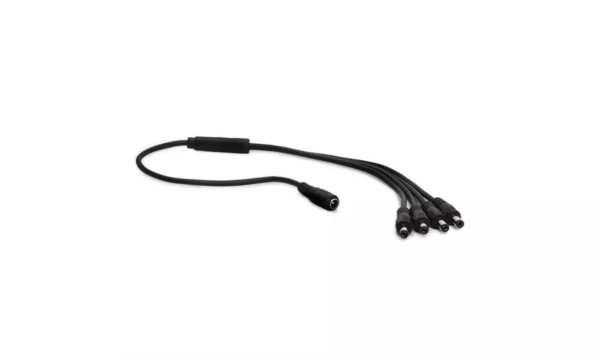 Cmple 1358-N 18 in. 1 Female to 4 Male DC-AC Power Splitter Cable - Primary Image