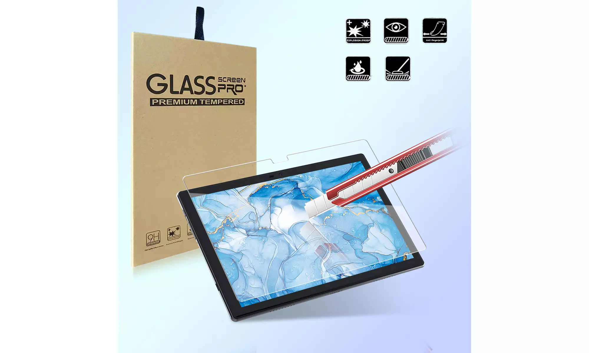 Tempered Glass Screen Protector For Dragon Touch Notepad 102/Blackview Tab 8/8E - Primary Image