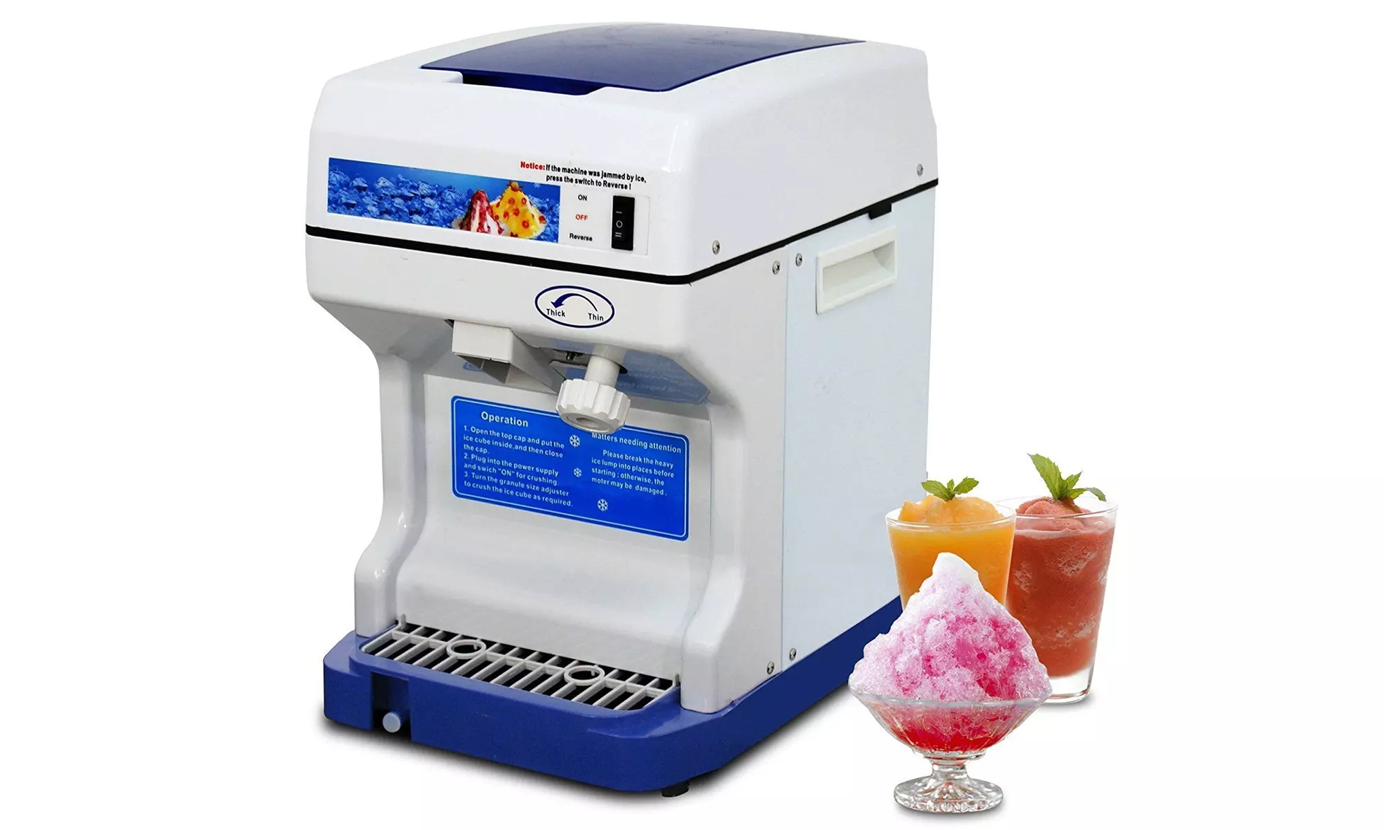 ZENY Electric Ice Shaver Crusher Shaving Maker Snow Cone Machine - Primary Image