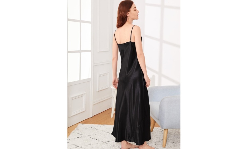 Image 5: Women's Nightgown Print Sleep Shirt Dress Short Sleeve Soft Tee Nightshirt