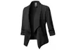 Women's Fashion Solid Color 3/4 Sleeve Open Blazer Shirring Tunic - Image 5