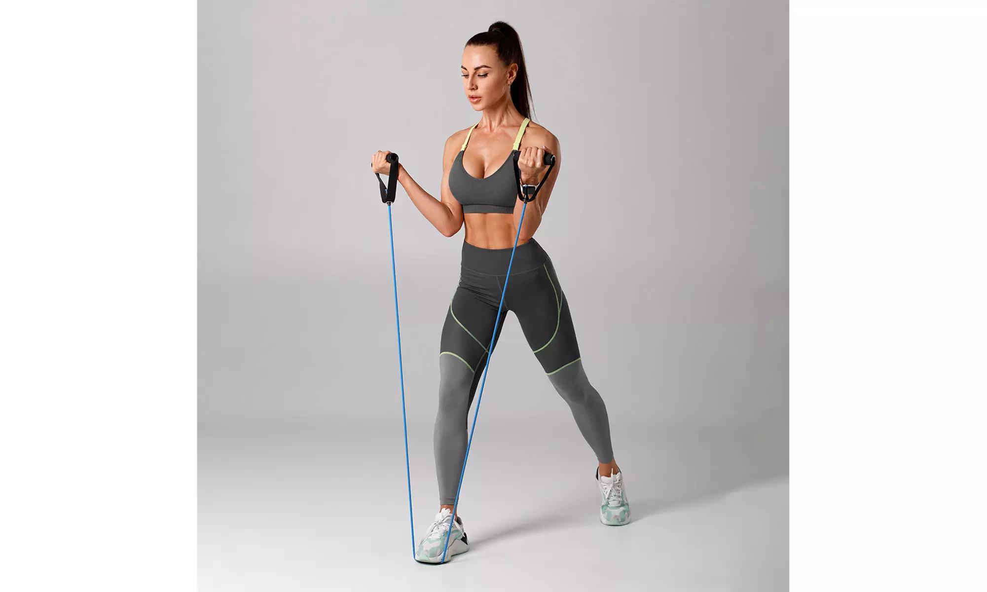 Body Glove 11 PCS Resistance Band Yoga Pilates Exercise Fitness Workout Bands