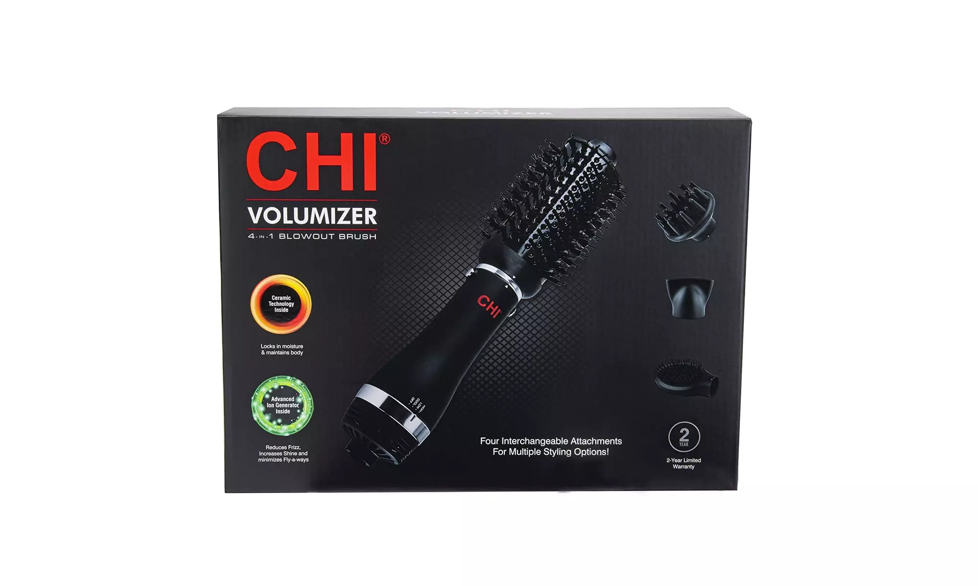 CHI Volumizer 4-in-1 Blowout Brush Ceramic and Ion Technology Black - Primary Image