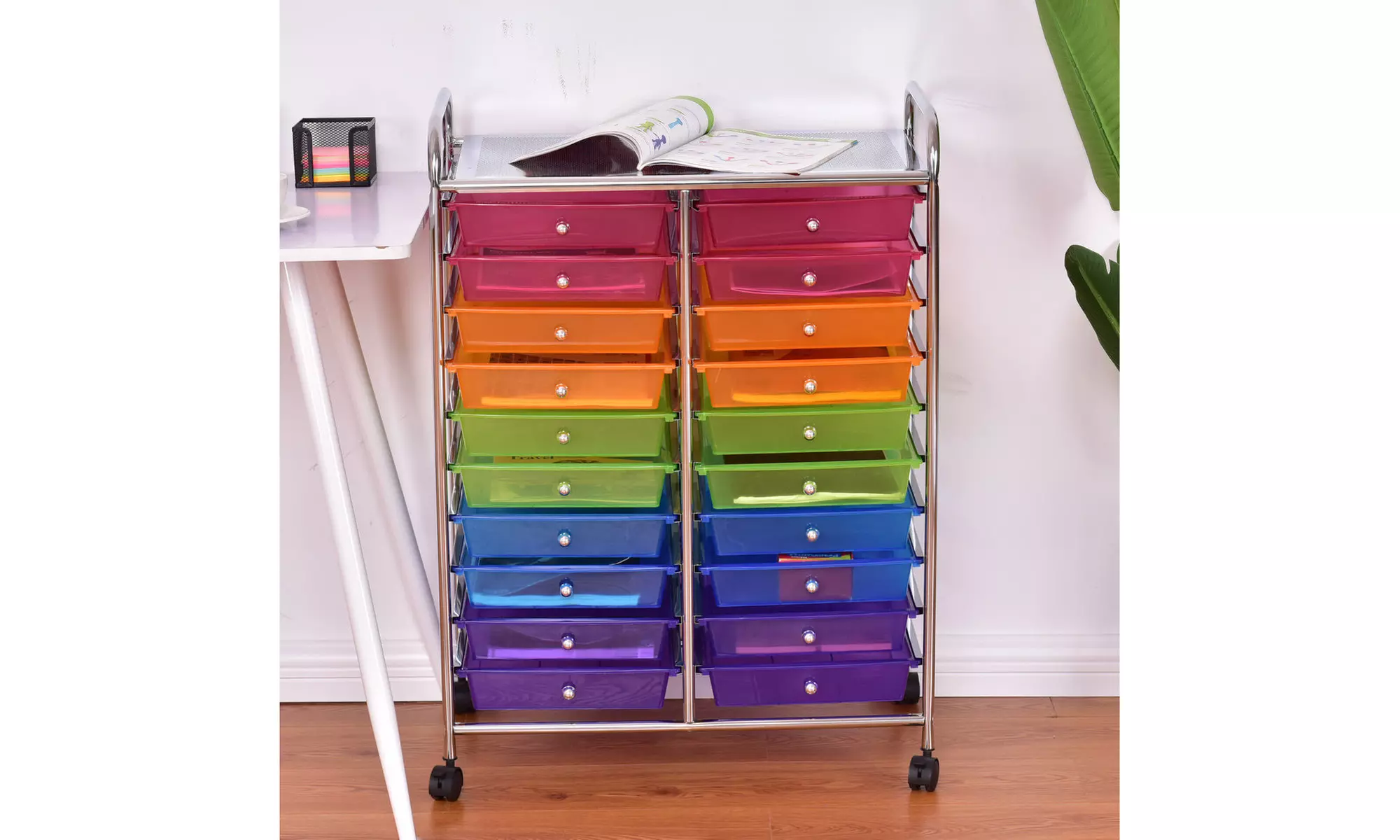 20 Drawers Rolling Storage Cart-Mutli-Color,Plastic Organizer,Home,Office - Primary Image