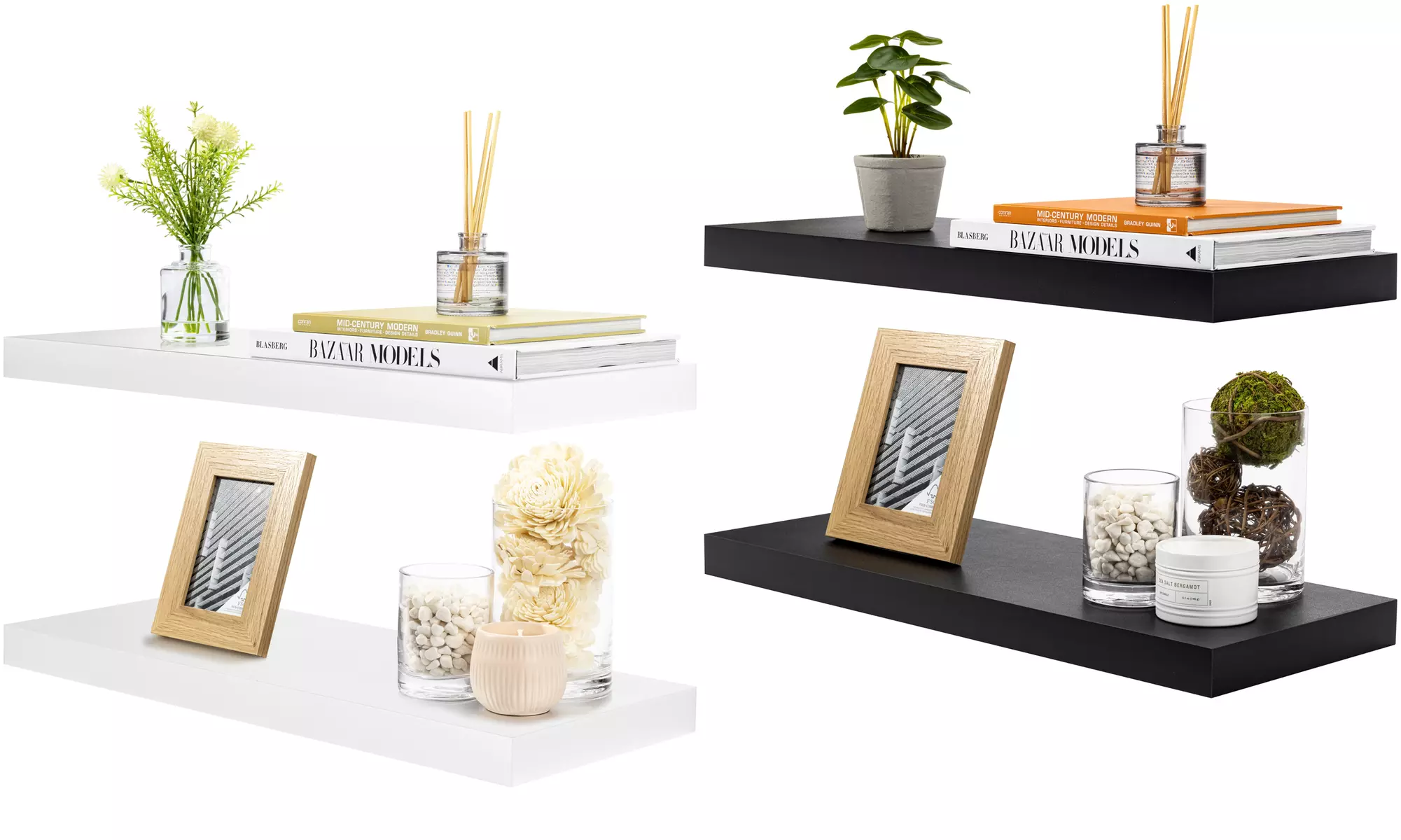 Sorbus Floating Shelves - Modern Hanging Wall Shelf Décor - 24" Long - 2-Pack - Primary Image