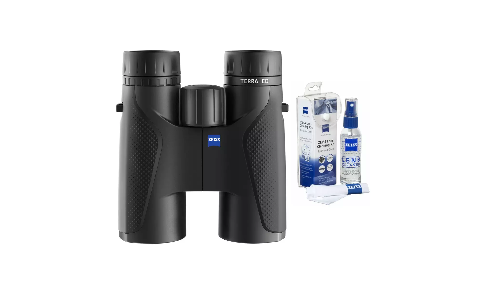 Zeiss 10x42 Terra ED Binoculars (Black) and Zeiss Cleaning Kit Bundle - Primary Image