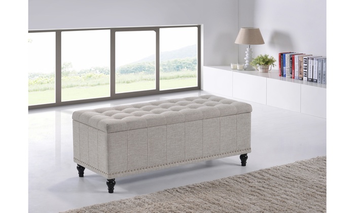 Up To 44 Off On Kaylee Fabric Upholstered But Groupon Goods