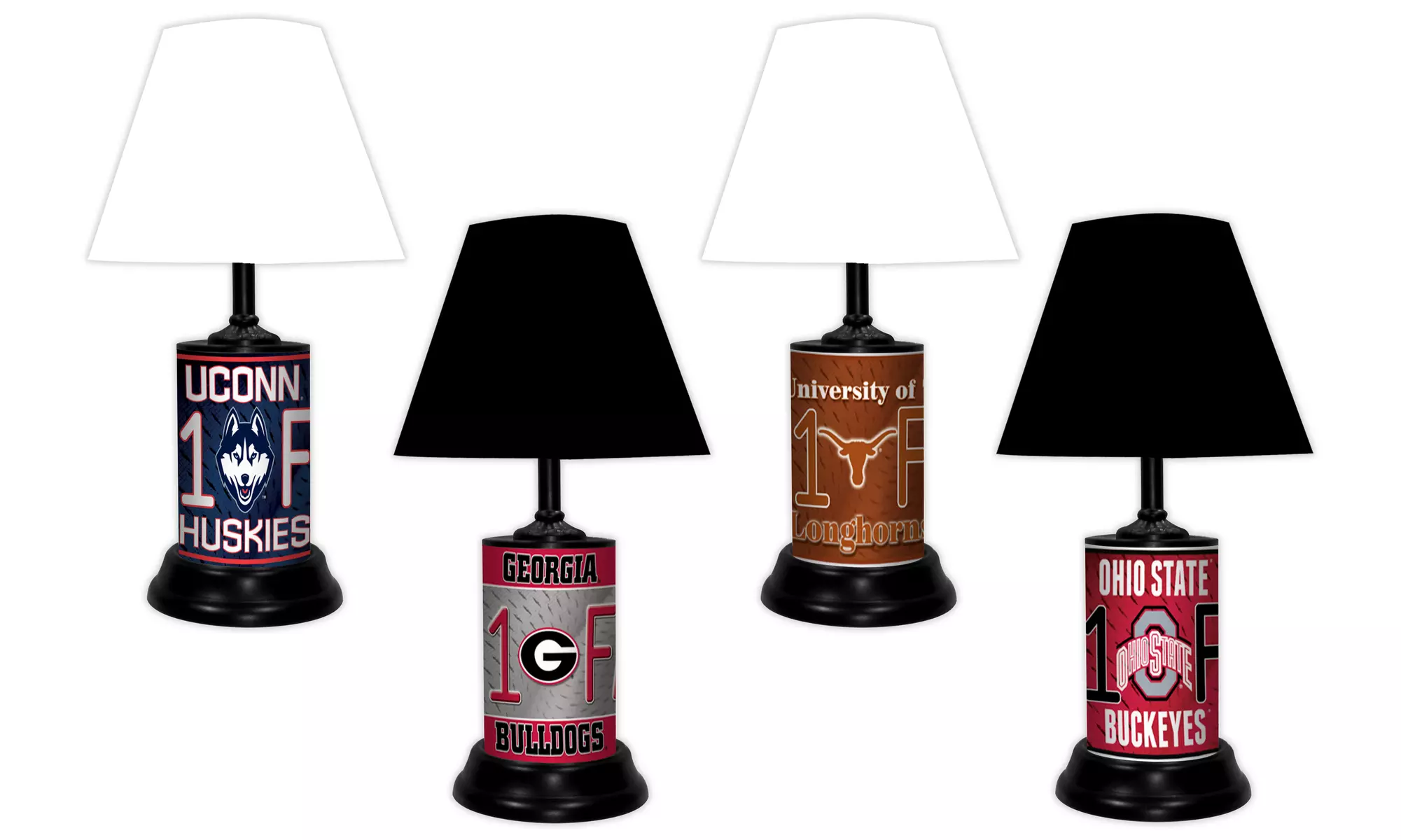 NCAA 18-inch Desk/Table Lamp with Shade, #1 Fan with Team Logo