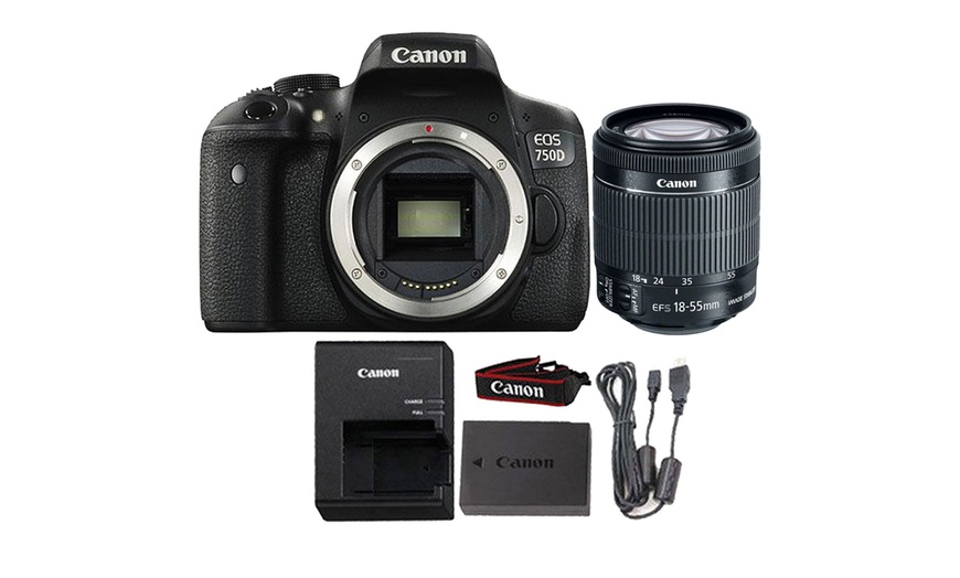 Image 2: Canon 750D / T6i DSLR Camera with 18-55mm Lens and 75-300mm Lens